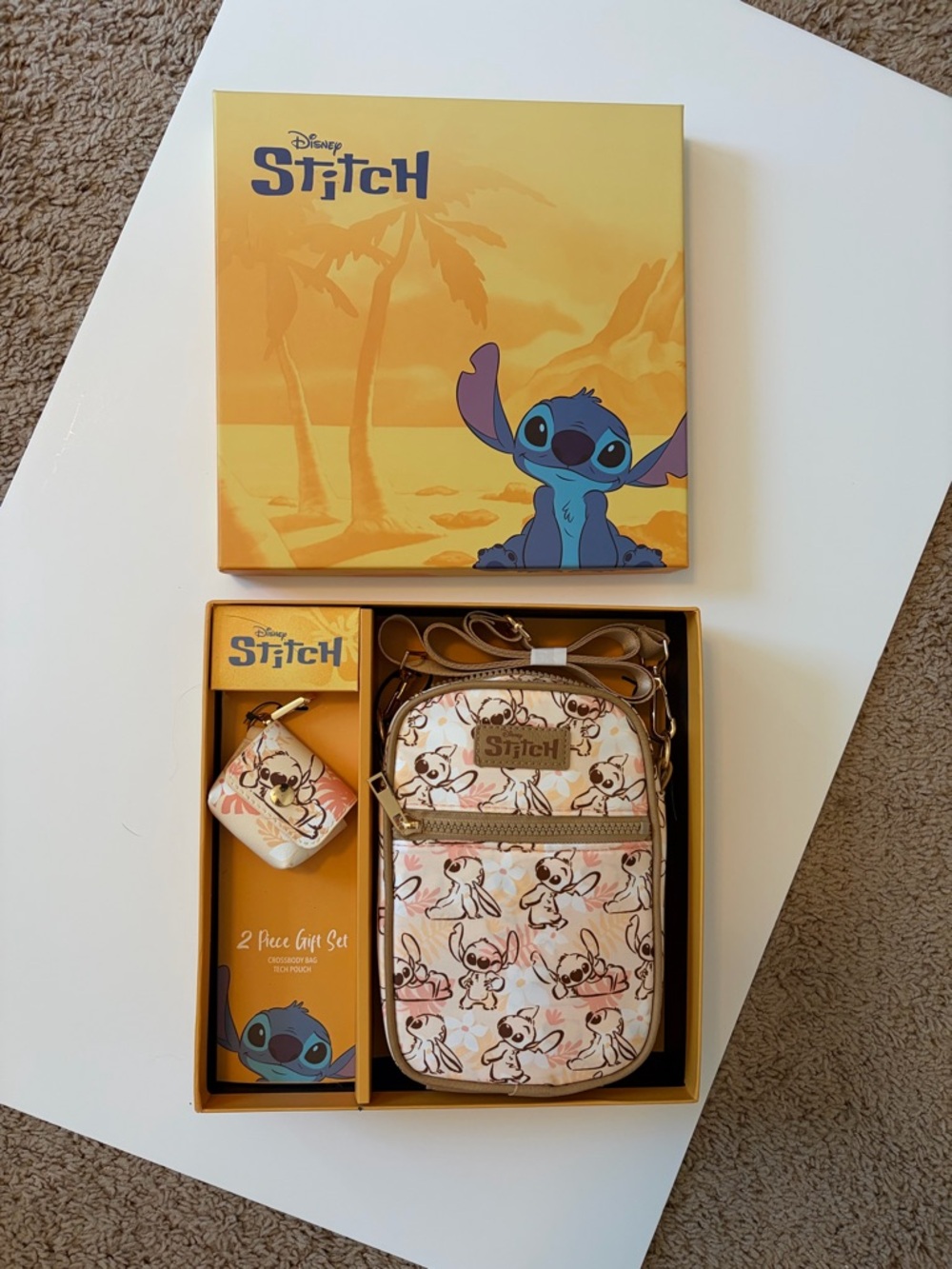 New in box Disney Stitch 2-Piece Crossbody & tech Pouch